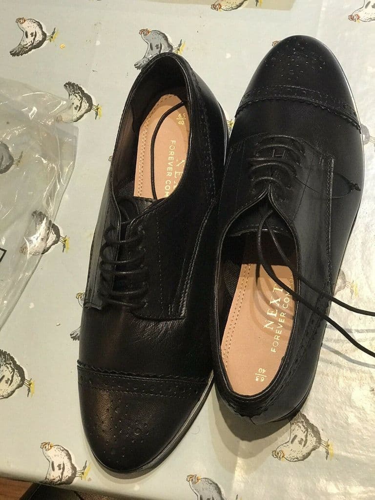 Shoes Black Brogues Balck Shoes 6 5 Uk 40 Eur Size - 164477160947